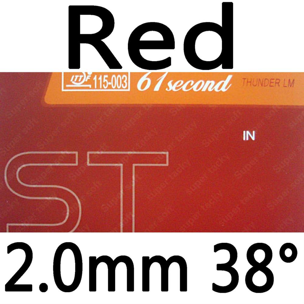 Original 61second LM ST pips-in table tennis pingpong rubber with sponge 1.0mm-2.2mm: red 2.0mm H38