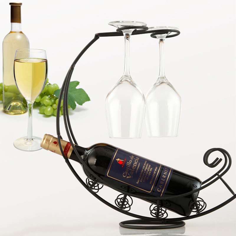 Mode Creatieve Metalen Wijnrek Opknoping Wijnglas Houder Bar Stand Beugel Display Stand Beugel Decor
