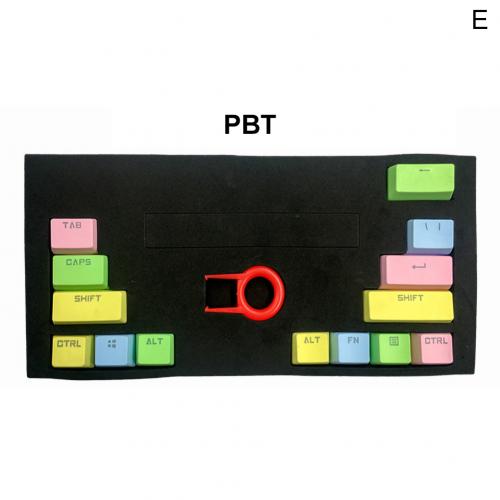 14 Teile/satz PBT Klar ABS Farbe Passenden Mechanische Tastatur Schlüssel Kappen Ersatz Schlüssel Kappe Mechanische Tastatur Ersatz Schlüssel Kappe: PBT  E