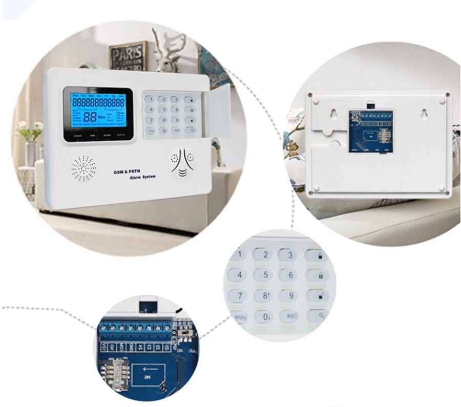 Sgooway LCD de sistema de alarma gsm sms pstn inalámbrico de seguridad para el hogar con control IOS y Android