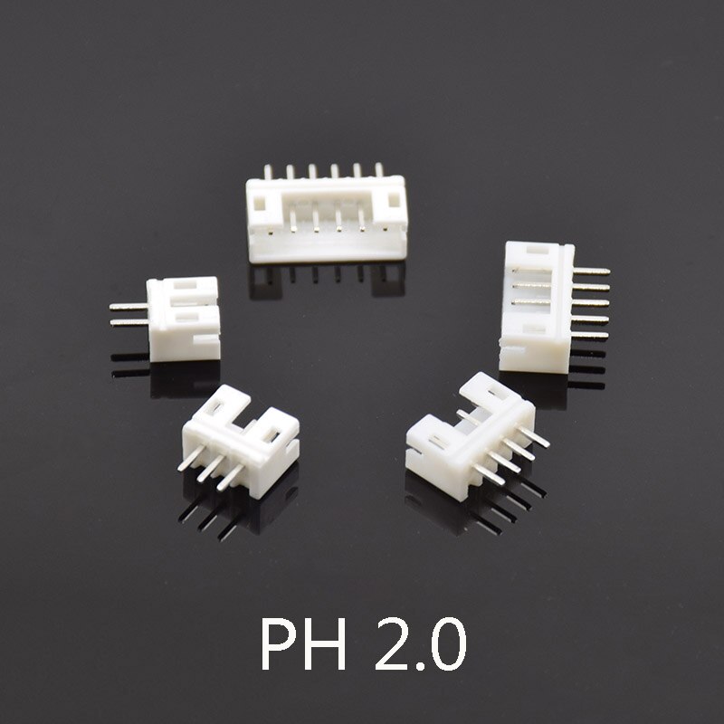 50 Stks/partij PH2.0 Pins Header Connector 2P 3P 4P 5P 6Pin 2 Mm Pitch Voor Pcb jst Rechte Pins