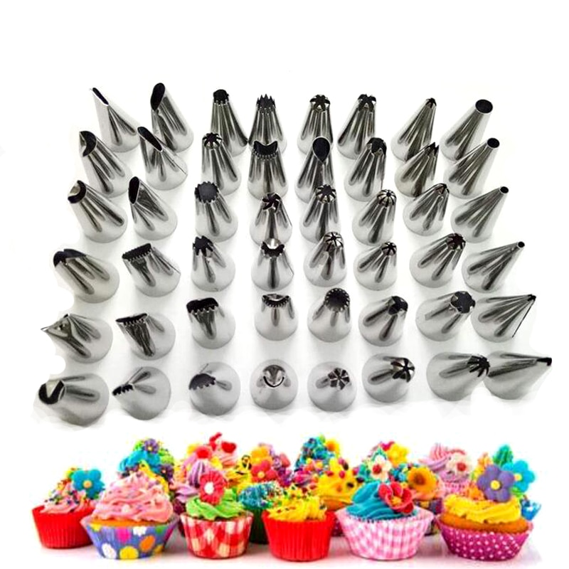 48 stks/set Cake Decorating Goede rvs Icing Piping Nozzles Pastry Tips Set Cake Bakken Tools Accessoires