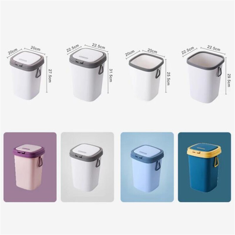 Trash Can Organizer Toilet Garbage Container Bin Home Living Room Kitchen Waste Bin Household Office Dustbin Home Cleaning Tools