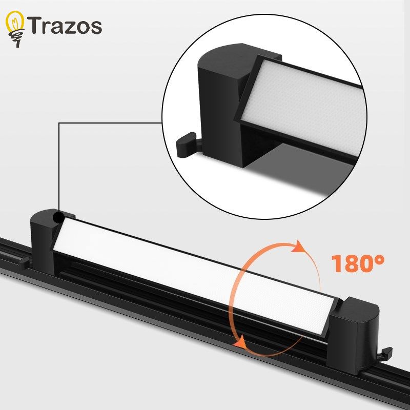 Nowoczesny minimalistyczny tor doprowadziło z długim oświetleniem szynowym montowane na powierzchni regulowany oświetlenie dekoracyjne domowy i komercyjny