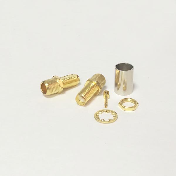 1pc SMA Female Jack Modem Convertor Connector With For LMR300 Straight Goldplated