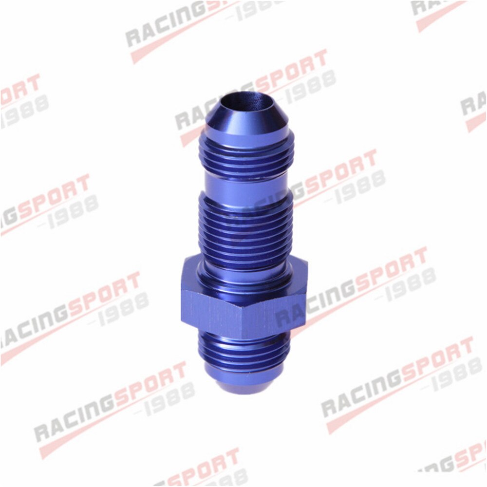 -12 AN AN12 Straight AN Bulkhead Aluminum Fitting Adaptor Blue/BLACK