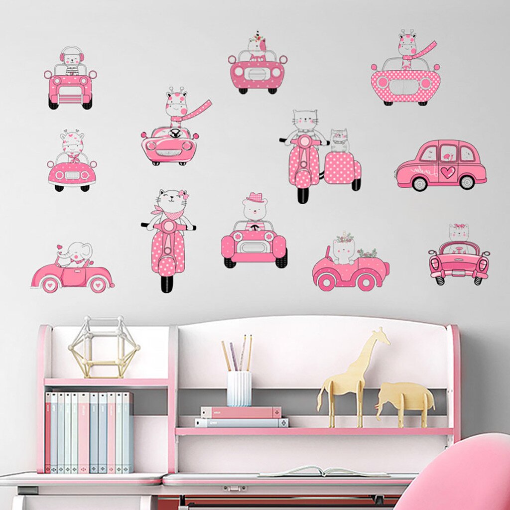 Pink Animal Switch Wall Sticker Switch Sticker Bab... – Grandado