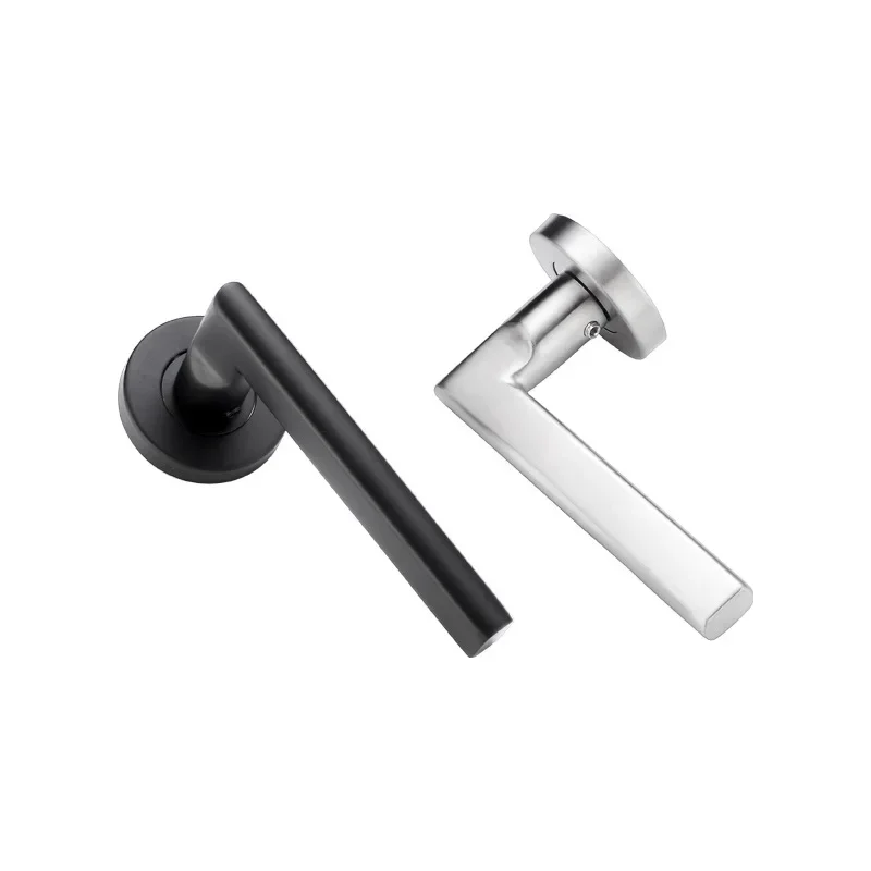 2 stk 304 håndtak i rustfritt stål for låvedører, for innerdører, inne- og utedører, tredør, enkeltsidet håndtak uten lås