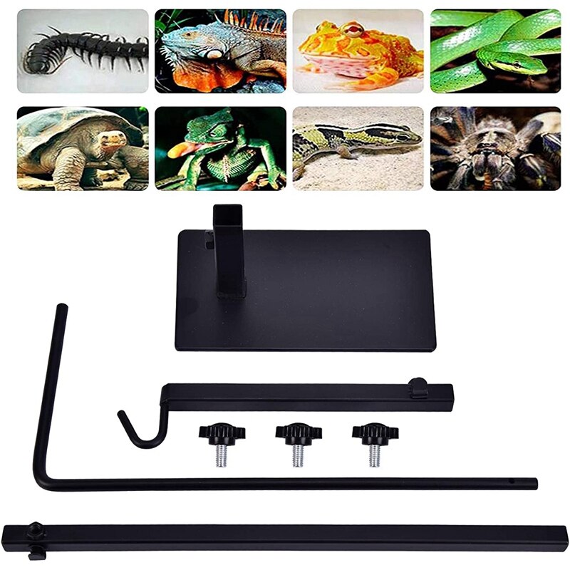 Reptile Lamp Stand Fixed Bracket Adjustable Floor Light Stand, Light Stand Heat Lamp Stand Metal Lamp Support