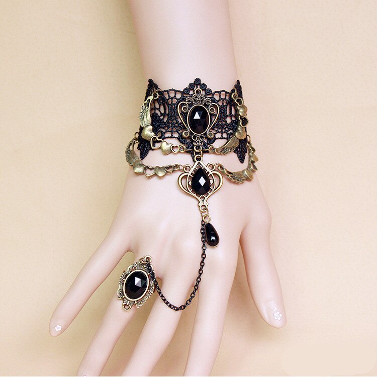 Frauen Jahrgang Steampunk Handschuhe Handgelenk Manschette Getriebe Mädchen Viktorianischen Armbänder Kostüm EIN Armbinde Schmuck Zubehör Spitze Handwear: 10