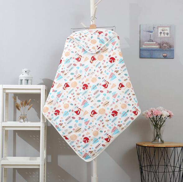 Baby slaap zak Catoon Kids Hooded Strandlaken Deken Baby Spullen Voor Pasgeborenen Verpleging Multifunctionele YMM040: YMM034F-90X90cm