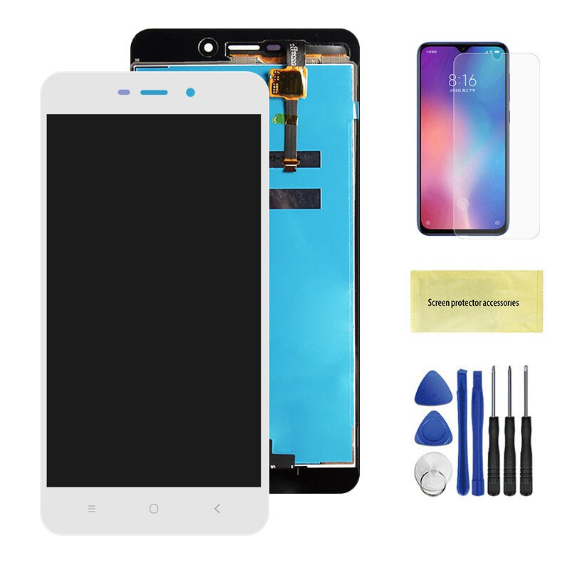 Original 5.0'' LCD For Xiaomi Redmi 4A LCD Display Touch Screen Digitizer Assembly Replacement For Xiaomi Redmi 4A LCD Screen: White No Frame