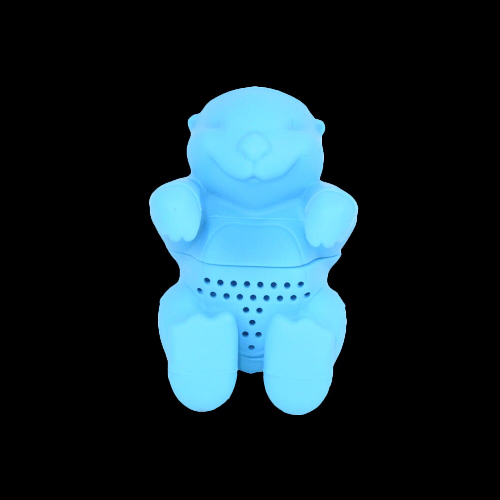 Otter Thee-ei Thee Losse Thee Diffuser Siliconen Keuken Gereedschap Gadgets (Sky Blue)