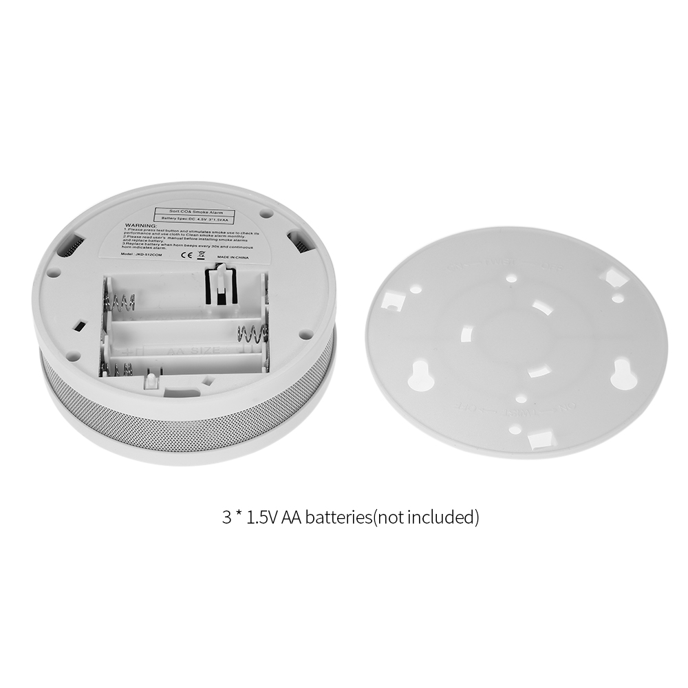 Big CO & Smoke Combo Detector 2 in 1 LCD CO Sensor with LED Light Flashing sound Warning Alarm Detector