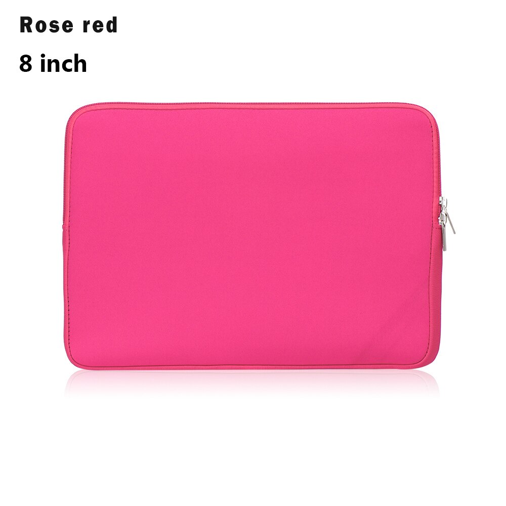 Antiurto Cassa Del Manicotto Tablet Sacchetto Della Copertura di Protezione Del Sacchetto Per Apple iPad mini Air Pro 9.7 10.5 Samsung Galaxy Tab Huawei mediaPad: 8 inch Rose Red