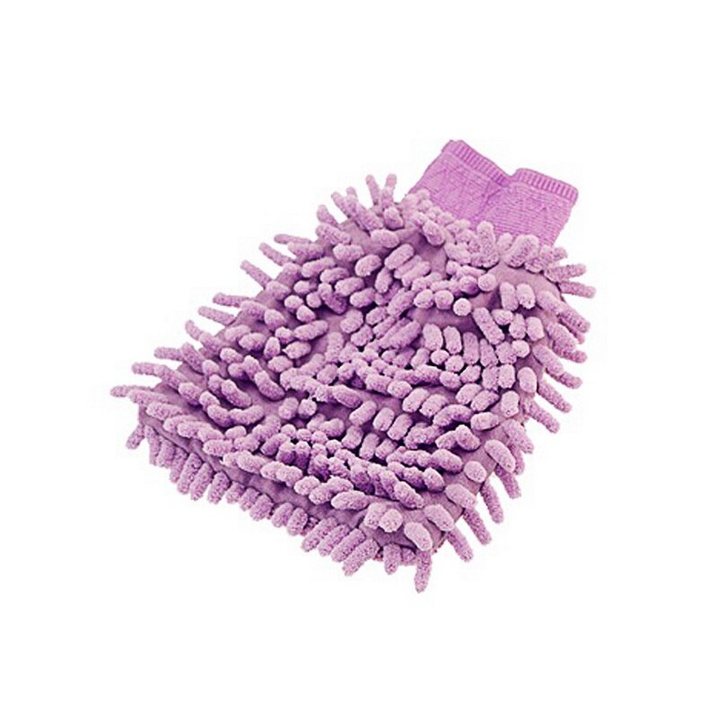 Dust wiper microfiber chenille car wash glove car wipe glove clean glove dust cover Car Ultrafine Fiber Cleaning Glove Car: purple