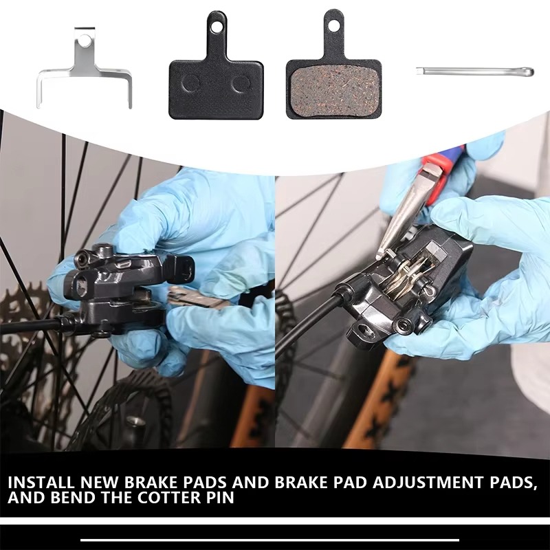 Pastilhas de freio para bicicleta mtb, pastilhas de freio a disco hidráulico duráveis, adequadas para b01s, semi-metal, mtb, ciclismo de estrada, resistente ao desgaste, peça de pastilha de freio