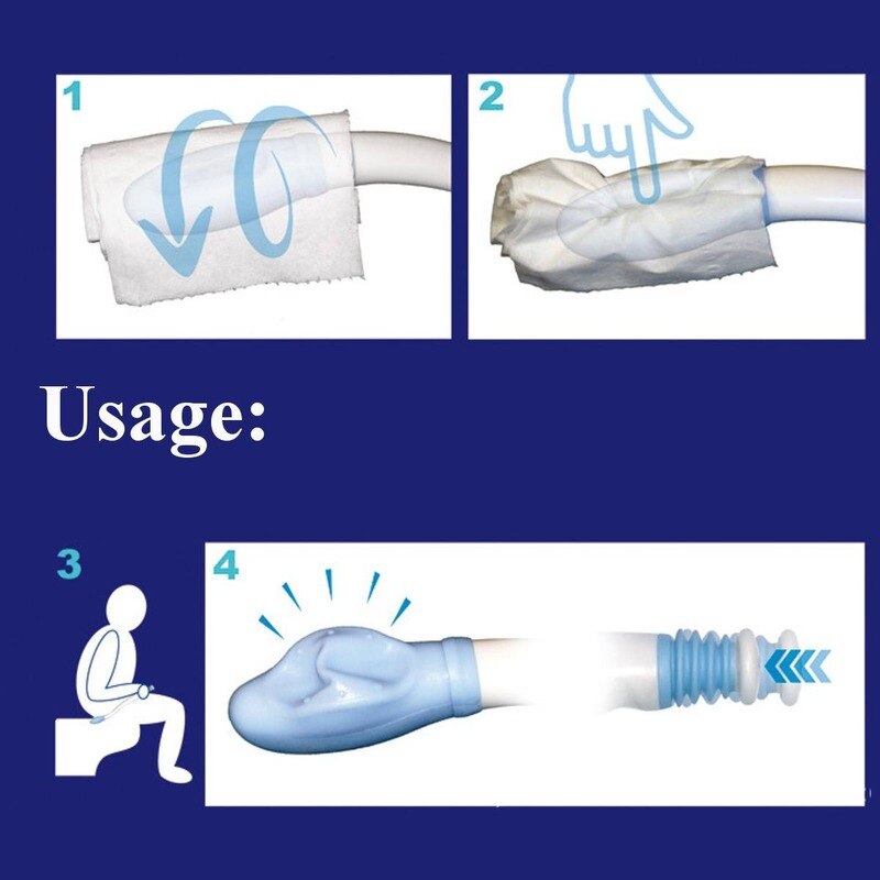 profession Long Handle Reach Comfort Bottom Wiper Self Wipe Assist Holder Toilet Paper Tissue Grip Self Wipe Aid Motion