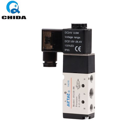 Pneumatic Solenoid Valve 24V DC4V110-M5 DC24 Solenoid Valve 2 Position 5 Way Air Valve