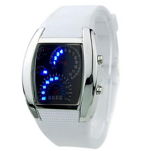 Sales! Mode Mannen Vrouwen Sport Led Dashboard Patroon Dial Digitale Horloge Digitale Led Sporthorloge Heren: 5