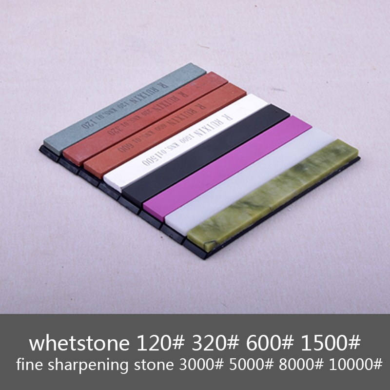 Fixed angle knife sharpener sharpening 120 3000 grit corundum diamond kitchen tools whetstone oil stone honing stones: 10 stones