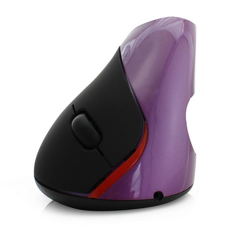 Universal 2.4G 4 Colors Available Shark Shape Wired Mouse Ergonomic Vertical Mouse Upright Optical Mice for PC Laptop: purple