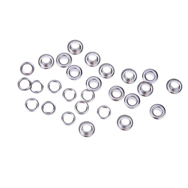 100Pcs Clothes Shoes Scrapbook Eyelets Round Inner Hole 4/5/6/8mm Metal eyelets For Scrapbooking Garment Eyelets Apparel: Silver 5mm