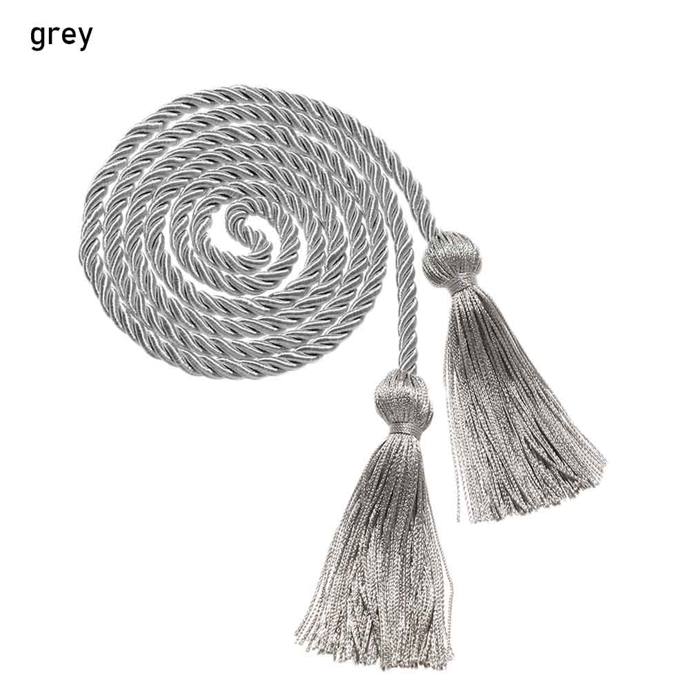 cordon de remise de diplôme pour honneur, cordon de gland en Polyester, cordon de cordon pour robe d'enterrement de vie de jeune fille, cordon de serrage pour étudiants: grey
