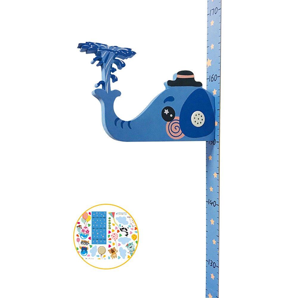 3D Stickers muraux compteur de croissance chambre d'enfants salon porche pépinière décor à la maison télémètre Animal girafe hauteur autocollant zz: Elephant