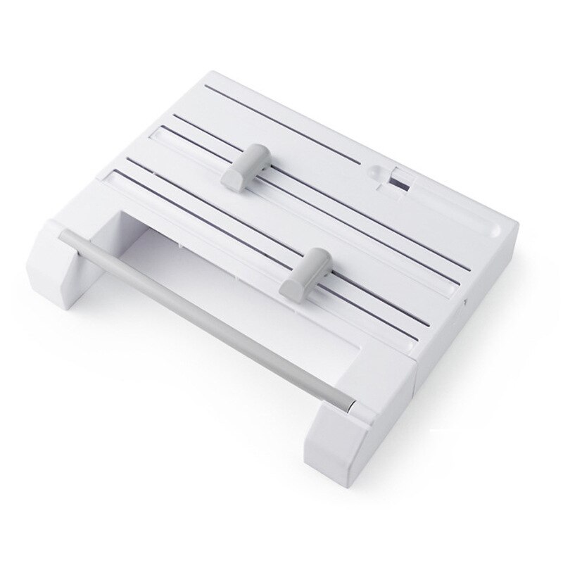 Wall Mounted Roll Distributor Wall Mounted For Multi-function Film Cutter Roll Tin Sheet Cling Film Wall Holder: White