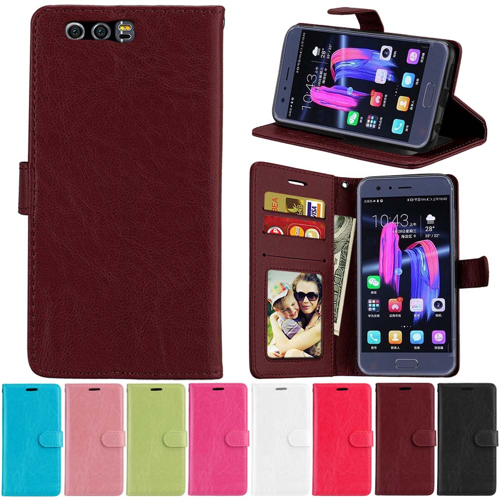 Flip Case For Huawei Honor 9 STF-L09 Case Luxury Leather Wallet Cases Back Cover For Huawei Honor 9 Honor9 Premium STF-L09 Coque