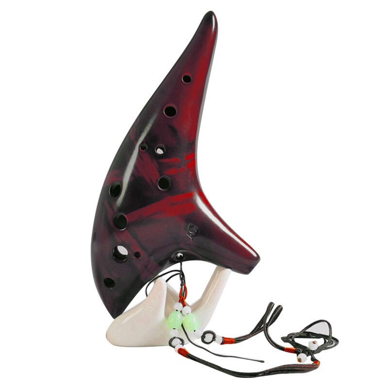 12 Gaten Keramische Gerookte Ocarina Fluit Gerookte Burn Submarine Stijl Muziekinstrument Muziek Lover Beginner Instrument Hv