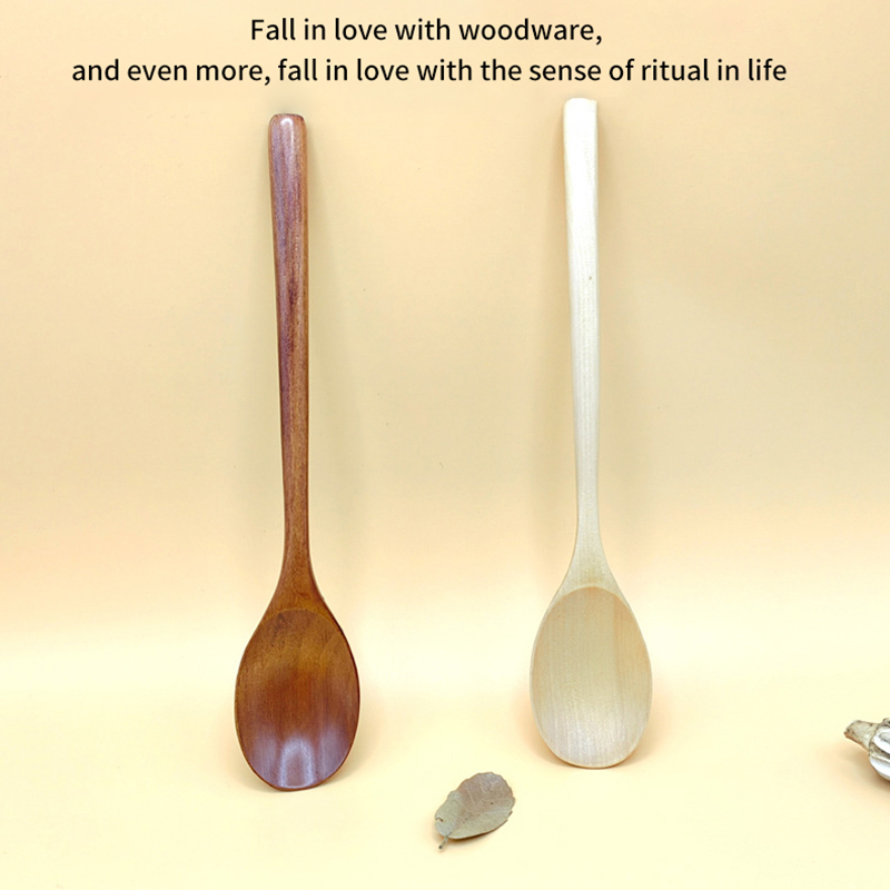 1 stuk houten lepel bamboe keuken Koreaanse stijl 9 inch natuurlijk hout soep servies koken honing koffielepel menglepel
