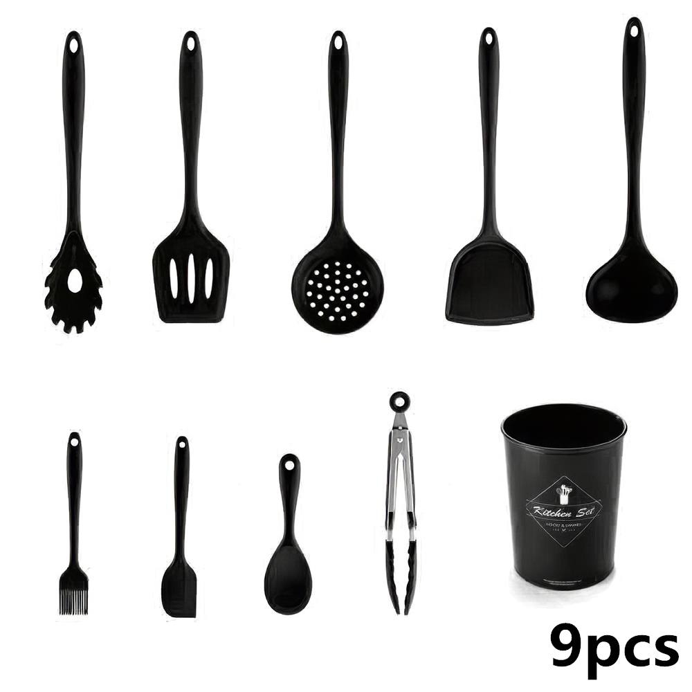 8/9/10/11 Pcs Keuken Gebruiksvoorwerp Set Silicone Hittebestendige Non-stick Kookgerei Set Lepel Spatel Pollepel koken Gereedschap Keuken Gebruik: H27067