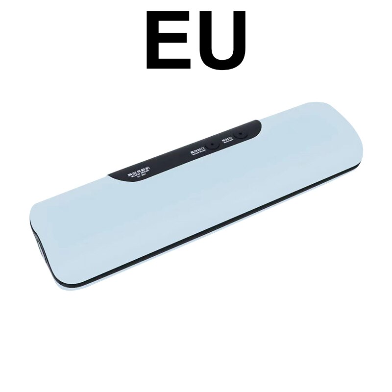 Food Vacuum Sealer Verpakking Rolls Vacuüm Zakken Voor Keuken Opslag Vacuüm Verpakking Machine Naadlasmachines Huishoudelijke Hotsale: Blue EU Plug