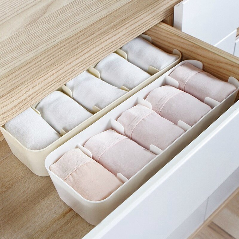 Organizador de almacenamiento de ropa interior, cajones de escritorio, cosméticos, cajas de maquillaje, organizadores de armario, cajas para sujetadores, calzoncillos, calcetines, corbatas, bufandas