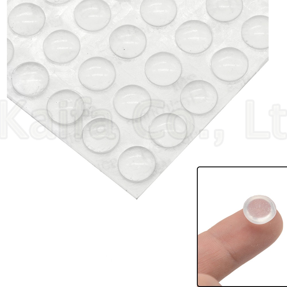 50PCS 11x 5mm Door Stops Self adhesive Silicone Pads Cabinet Bumpers Rubber Damper Buffer Cushion Furniture Hardware 11 * 5MM