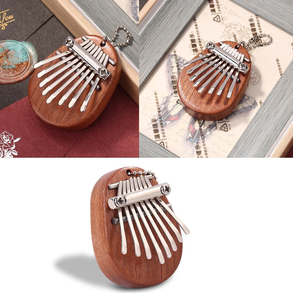 Musical Instrumentos Musicales Mahogany Wood Mini 8 Keys Kalimba Musical Instrument Thumb Finger Piano
