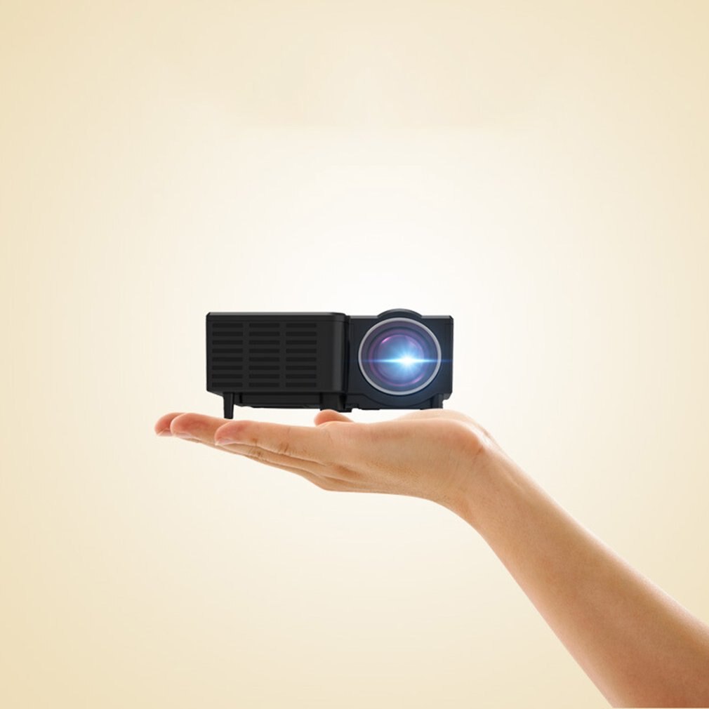 Mini Portable Video Projector LED WiFi Projector UC28C 1080P Video Home Cinema Movie Game Cinema Office Video Projector black