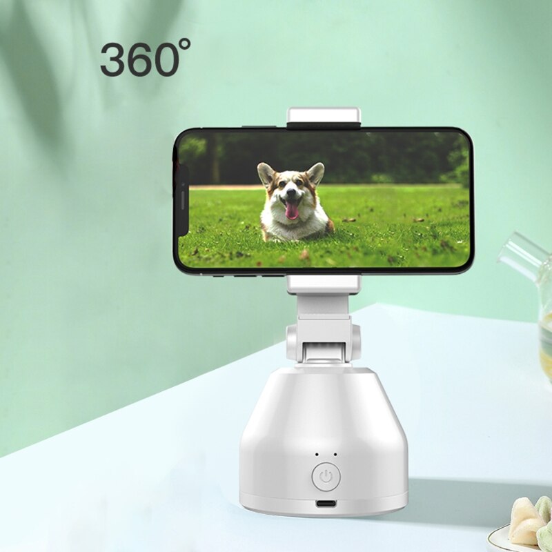 Intelligente Selfie Schießen Gimbal 360 Auto Gesicht Tracking Kamera Telefon Halter 67JA