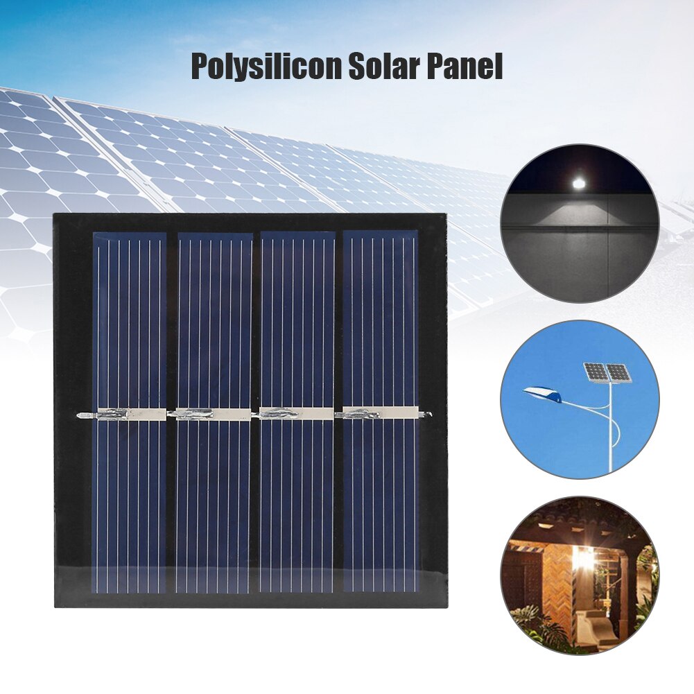 płyta słoneczny z 10cm przewodami 0.45W 2V przenośny polikrzem podróż mini słoneczny szybka ładowarka system DIY dla akumulator telefon Charg