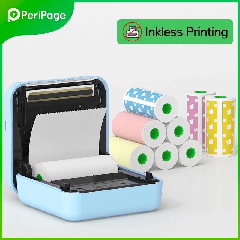 PeriPage – Mini-imprimante thermique Portable pour photos et reçus, 203dpi, Bluetooth sans fil, A6