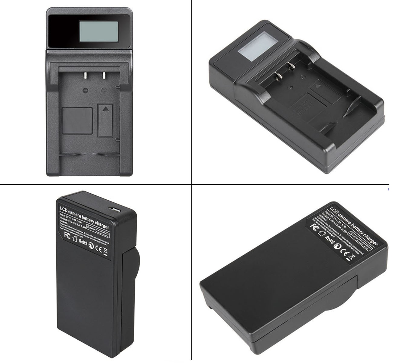 Batterie (2-Pack) + chargeur pour Panasonic Lumix DMC-TZ40, DMC-TZ41, DMC-TZ60, DMC-TZ61, DMC-TZ70, DMC-TZ71, appareil photo numérique