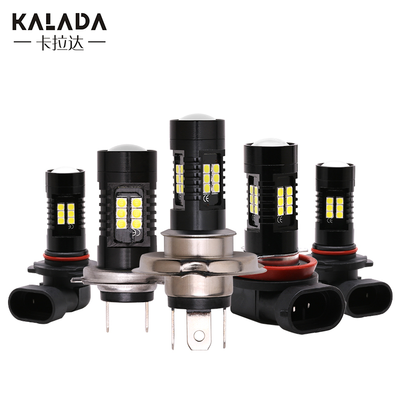 2 stücke Auto LED Lampe Foglight H4 H7 H8/H11 9005 9006 Weiß Farbe hoch Energie 21W Nebel lichter Für Auto Auto Helle Vorderseite Nebel Lampen 12V