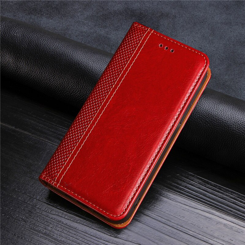 Voor Sony Xperia 5 Iii Flip Case Cover Luxe Lederen Fundas Voor Sony Xperia 5 Iii Case Back Skin Pouch coque Zakken Capa Portemonnee: Red(5)