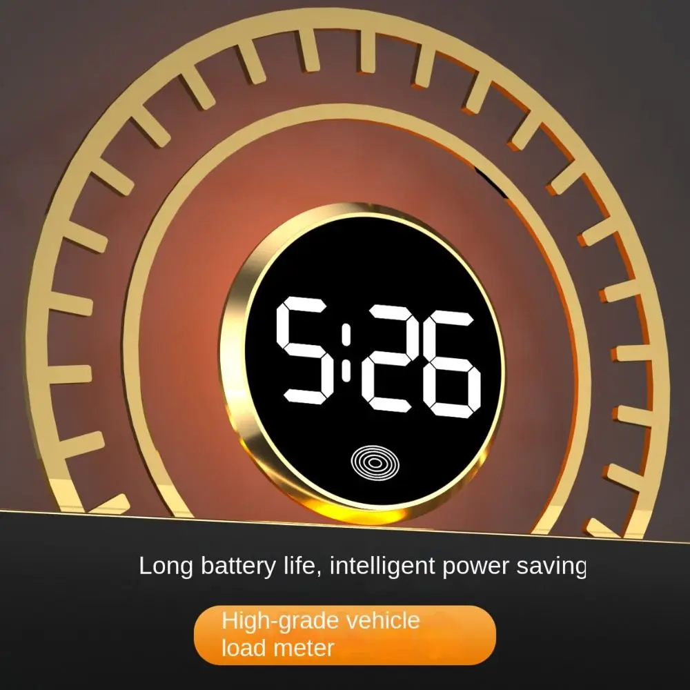 Luminous Clock Touch Type Round LED Electronic Watch Portable Lightweight Digital Clock
