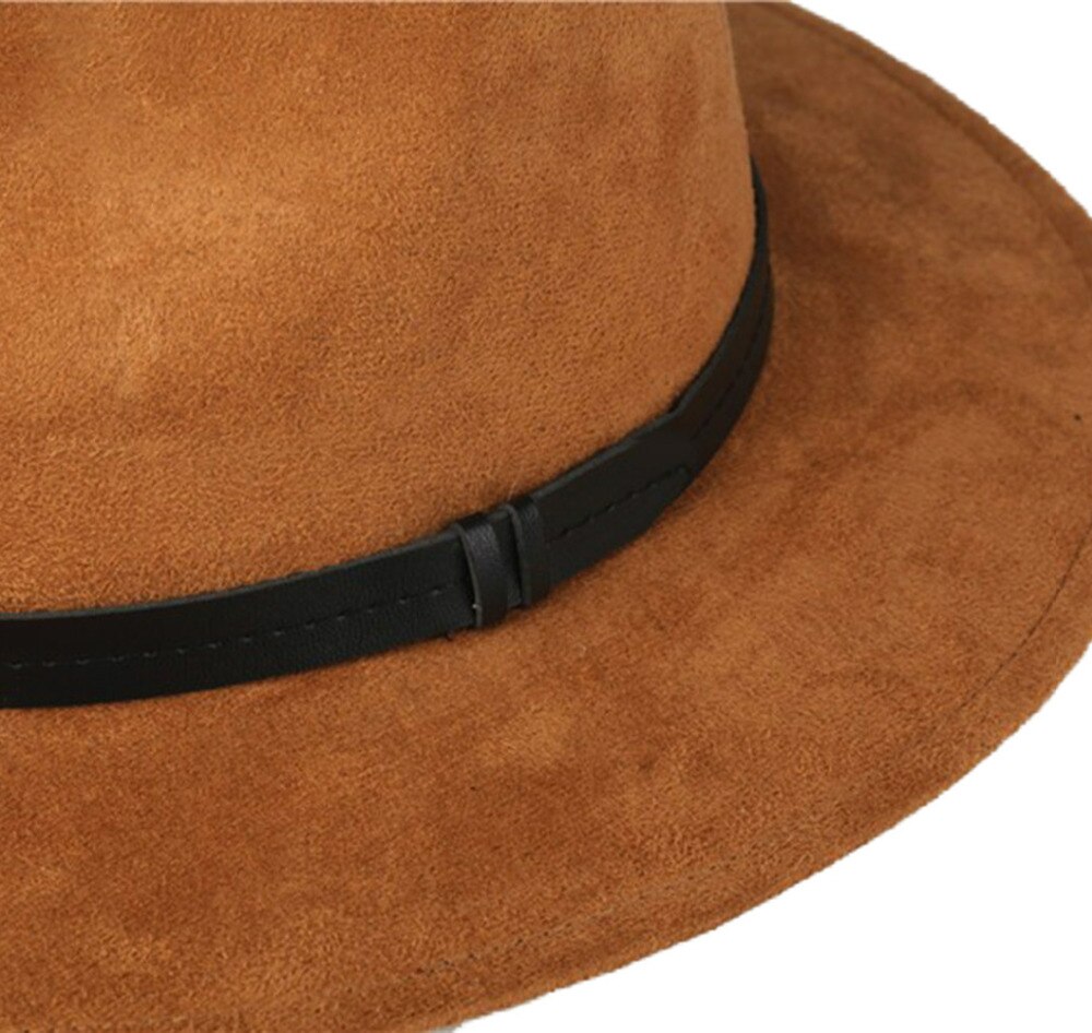 Wearone Crazy Jazzhat unisex Suede wide brim Spring felt fedoras hats women Vintage Wide Brim Floppy chapeau femme Pnama ha