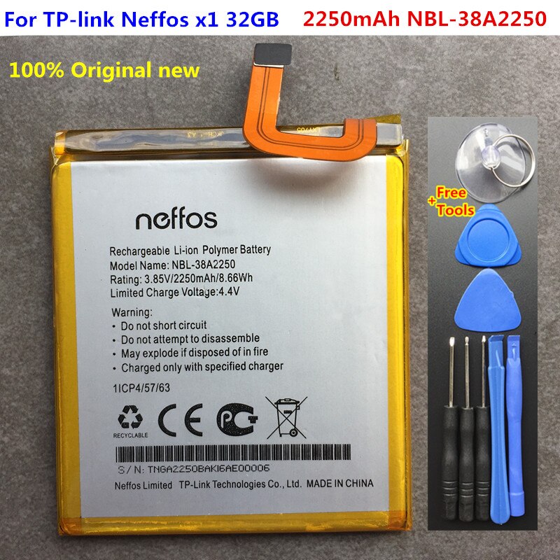 Nuovo Originale 2250mAh Batteria di Ricambio per TP-collegamento Neffos NBL-38A2250 x1 32GB,TP902A Batterie Del Telefono mobile + strumenti