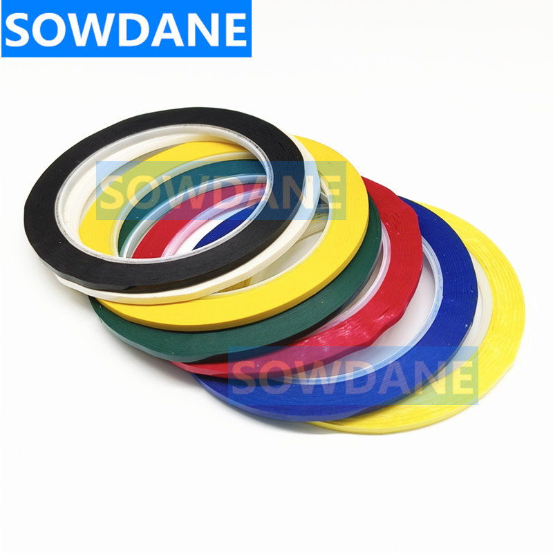 Bande annulaire de Code dentaire multicolore, 1 rouleau/2 rouleaux, pour Instruments dentaires, matériau de dentiste Autoclavable, longueur 65m, largeur 3mm/5mm