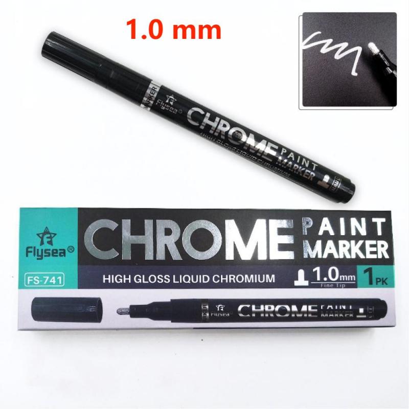 Reflective Paint Pen Silver Art Liquid Mirror Chrome Marker Mirror Reflection Sign Pen Rock Painting Accessory Kids Paint Tool: 1mm